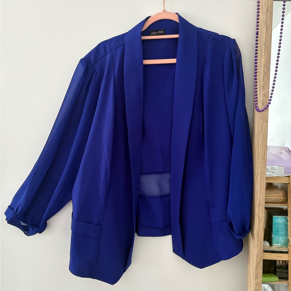 City Chic Royal Blue Blazer
